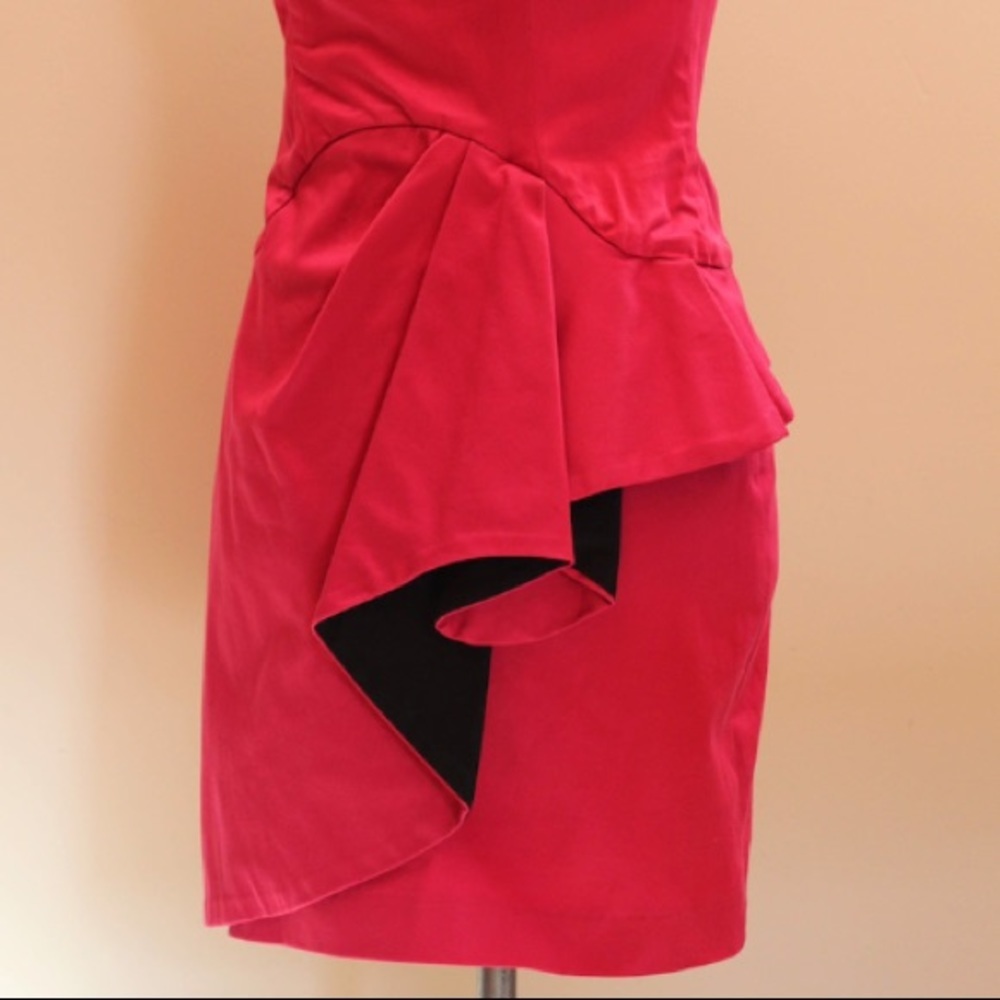 French Connection | Pink Strapless Ruffle Dress - Picture 8 of 13